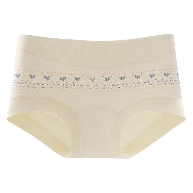 Lady's New Autumn Winter Pure Cotton 10A Anti Bacterial Extended Full Cotton Crotch Breathable Flat Front Underwear