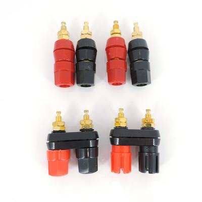 3types Red Black Banana Plugs Couple Terminals Socket 4mm Connector Amplifier Terminal Binding Post Banana Audio Speaker Jack