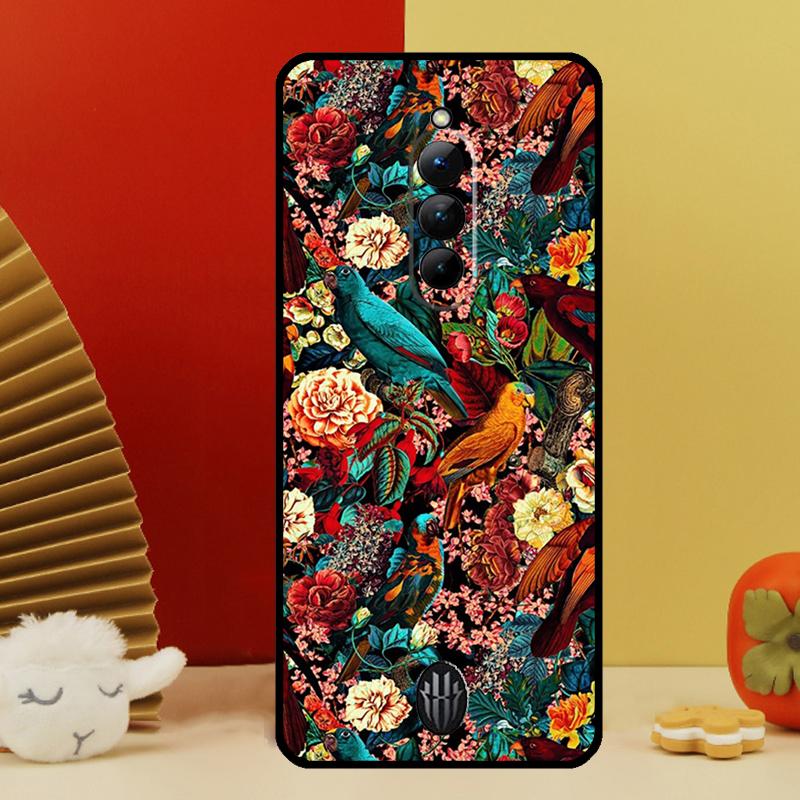 Garden Birds Vintage Tropical FLORAL Case For Nubia Red Magic 10 Pro Plus 6 7 Pro 6S 7S 5G 6R RedMagic 9S 8S 8 9 Pro Plus Cover