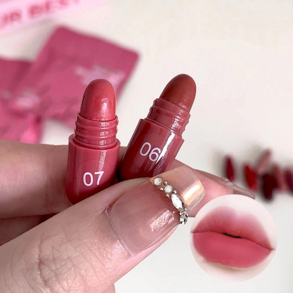 12 Colors Capsule Mini Lipstick Set Velvet Matte Waterproof Lip Glaze Sexy Nude Long Lasting Portable Solid Lip Gloss Makeup