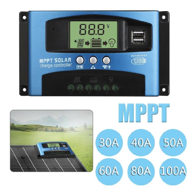 MPPT Solar Charge Controller Auto Solar Panel Intelligent Regulator with USB