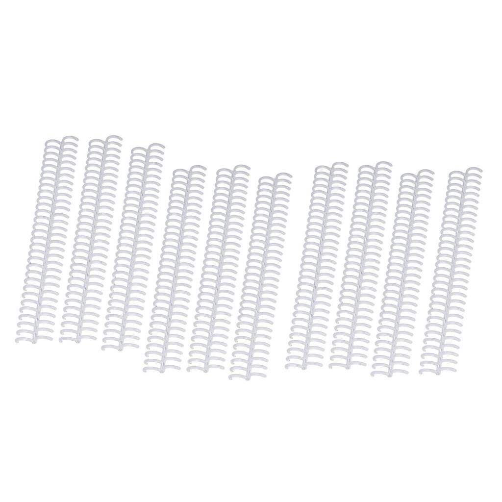 10 Stück Bindekämme 19mm 30 Ringe 150 Blatt Kapazität Plastikkämme Bindespiralen für A4 B5 A5 Papier