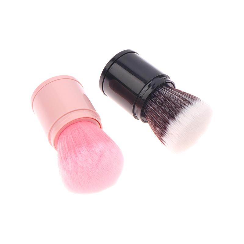1Pcs Retractable Foundation Makeup Brush Flat Kabuki Brush For Powder Blush Bronzer Concealer Portable Makeup Tools