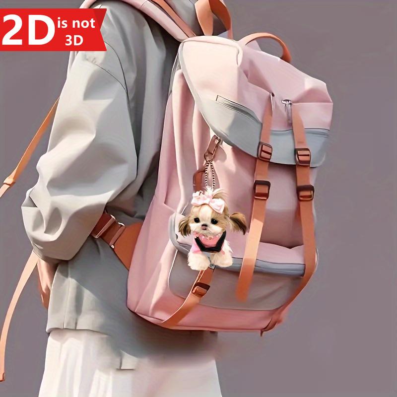 2D Shih Tzu Dog Pendant for Cars and Backpacks. Perfect for Valentine's Day and New Year.