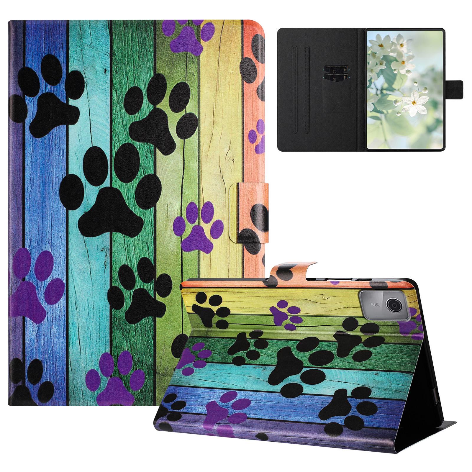 

For Lenovo Tab M11 TB-330FU Case Pattern Printed Stand Litchi Texture Leather Tablet Cover with Card Slots D