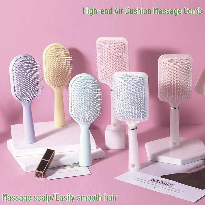 Mermaid Macaron Color Air Cushion Comb: Fluffy, Elastic Massage Comb for Women's Hairdressing, Customizable for Enhanced Hair Care