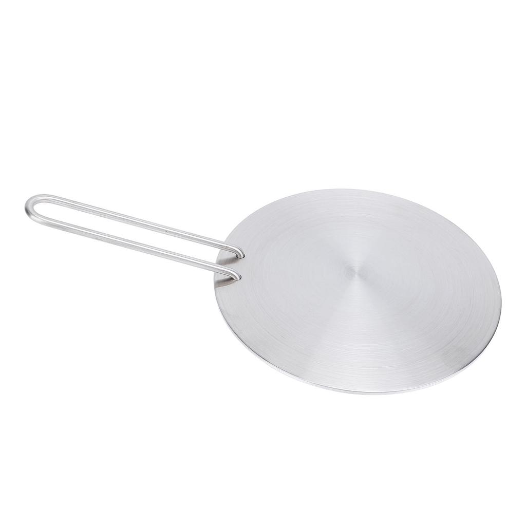 Stainless Steel Heat Diffuser Converter with Detachable Handle Round Induction Adapter Plate for Gas Stove Glass Cooktop