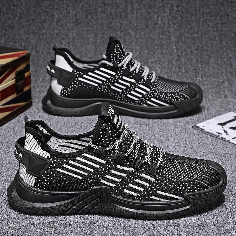 Men's Shoes Summer Breathable 2025 New Fly-woven Mesh Soft-soled Men's Shoes Casual Versatile Sports Shoes Men's