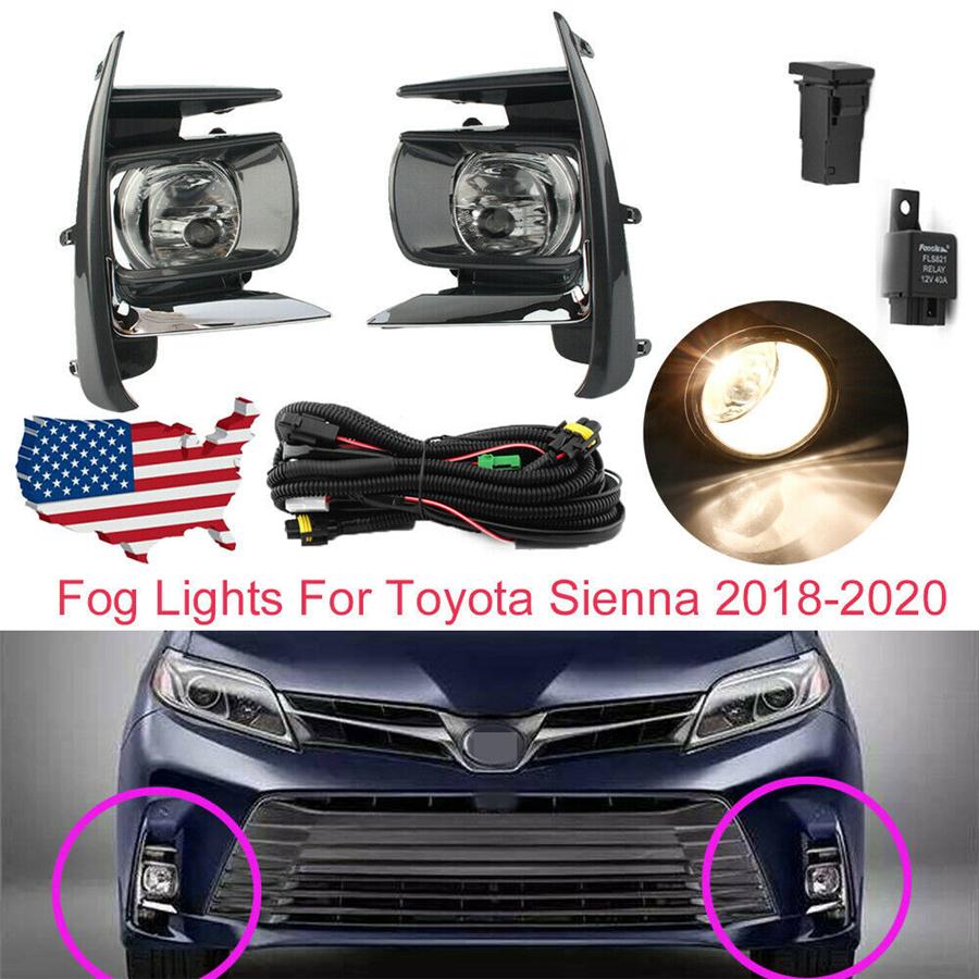Front Bumper Fog Light Assembly For 2018-2020 Toyota Sienna