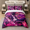 Chainsaw Man 3Pcs Bedding Set, Personalized Custom Name Text, 1 Duvet Cover & 2 Pillowcases For Bedroom