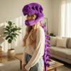 1pz Cappello da Testa di Dinosauro Simulato Scheletro Costume per Role Playing Regalo Creativo Travestimento di Halloween Bambola Scheletro Regalo di Compleanno Divertente per Fidanzata