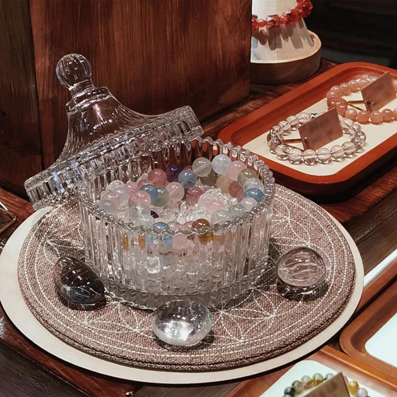 Průhledná skleněná dóza Skladovací dóza Svatba Dóza na cukroví Dóza na vosk Skleněné nádobí s víčkem Místo Šperkovnice