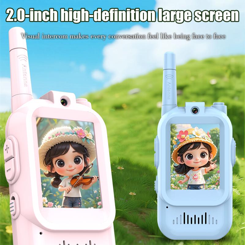 2PCS AIRITON JK200 Walkie Talkie for Kids with Video 2 Pack Rechargeable Clear Sound Voice Changer Long Range Gift for Boy