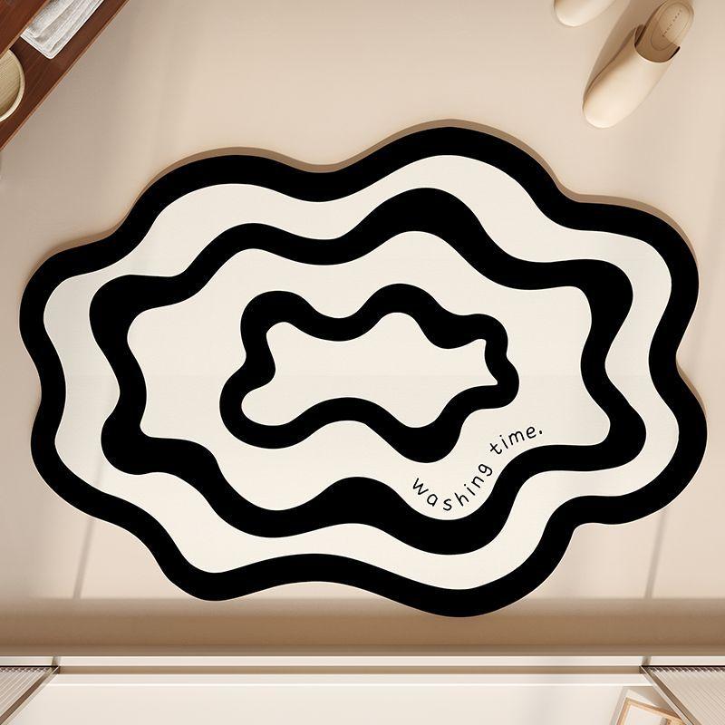 Bathroom fragrant floor mat French absorbent bathroom diatomaceous mud mat foot pad washbasin bathtub anti slip mat