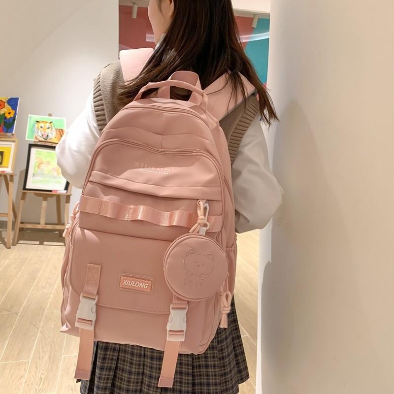 Unisex Nylon City Backpack With Large Storage For School And Leisure Activities