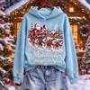 Women's Christmas Pullover Hoodie Hooded Sweatshirt for Holiday Party