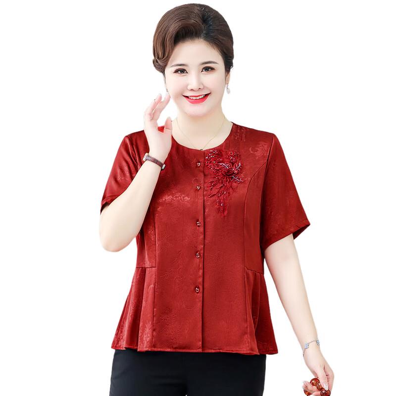 YUZHAOLIN Women's Plus Size Embroidered Summer Top