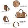 BUKESIYI Sling Shoulder Hand Bag for Women, PU Leather, Brown, JP77379, Crossbody Bag, Pochette, Handbag, Shoulder Bag, Mini Tote