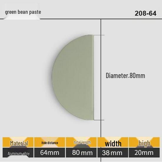 Morandi Color Semi-Circular Aluminum Alloy Handles for Modern Minimalist Children s Wardrobe Doors