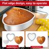 2Pcs Heart Shaped Cake Pans 8 Inches Aluminum Alloy Heart Shaped Cake Tins with Removable Bottom Nonstick Bread Baking Mold