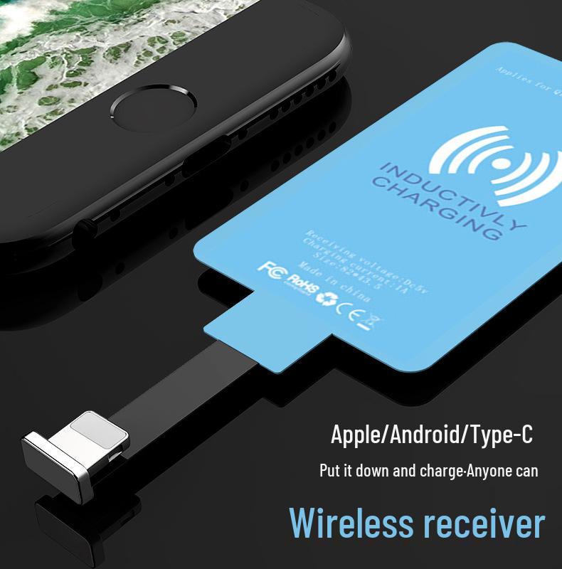 Fast Charging Wireless Receiver Sticker for Android/Apple Type-C Devices