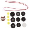 Creative DIY Button Craft Kit for Family Crafting Fun Handmade Hanging Ornaments Plastic Multicolor Decoration for Holidays