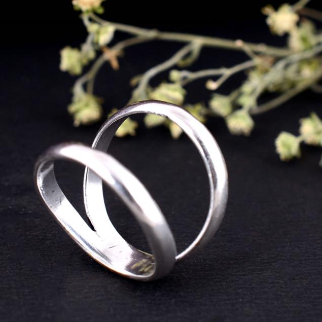 Full Finger Arthritis Splint Ring – Adjustable Silver Thumb Ring, Handmade Therapy Band, Joint Pain Relief Jewelry Gift
