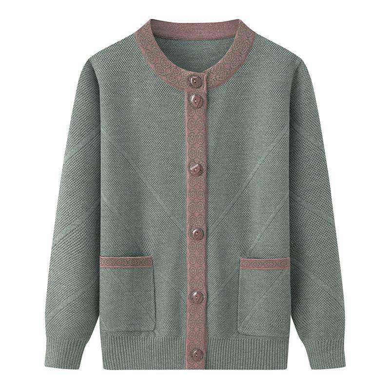 Women's Autumn Elegant Knit Cardigan for Mature Women