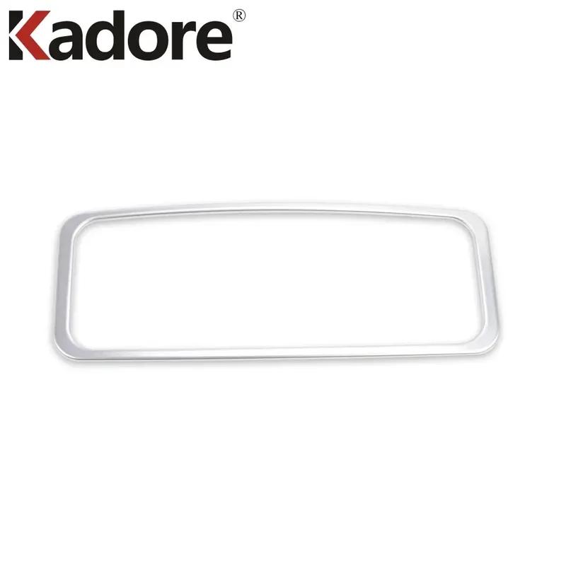 Car Armrest Box Rear Water Cup Holder Frame Cover Trim For Nissan Murano 2015-  Stainless Steel Interior Accessories