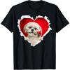 Shih Tzu Dog Rose Heart Valentines Day Couple Men Women Cotton Men T Shirt