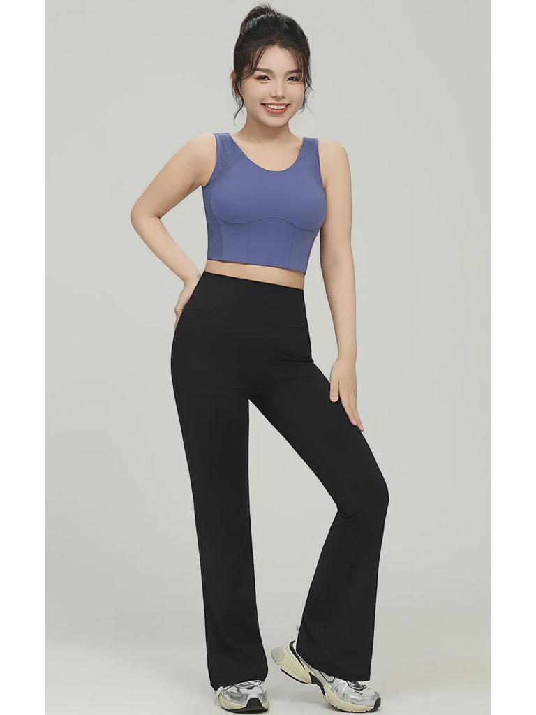 High-Strength One-Piece Sports Vest Bra: Large Size Yoga & Fitness Support