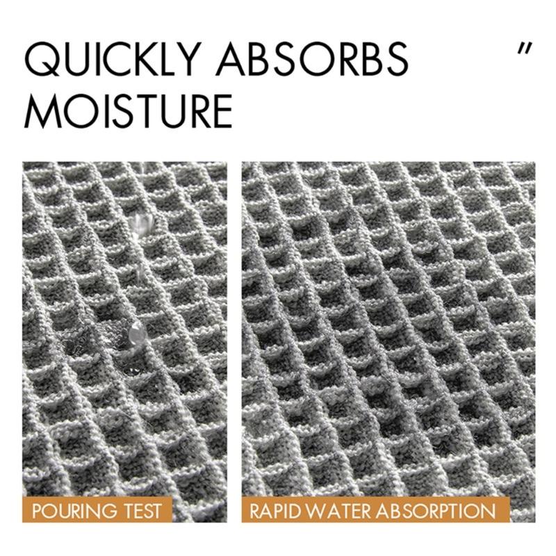 Safe Bath Mat Unique Weave Pattern Soft High Water Absorption Slip Resistant Suitable for Bathroom Mat