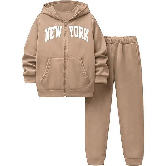 XHOA M3N Pullover Jogginghosen Set Außenhandel Neues Kinder Freizeit Sport Set crtz Reißverschluss Cardigan Set