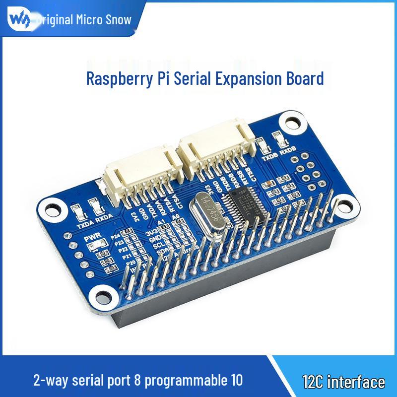Micro Snow Raspberry Pi 4 UART Expansion Board: 2-Way Serial & I2C Control Module