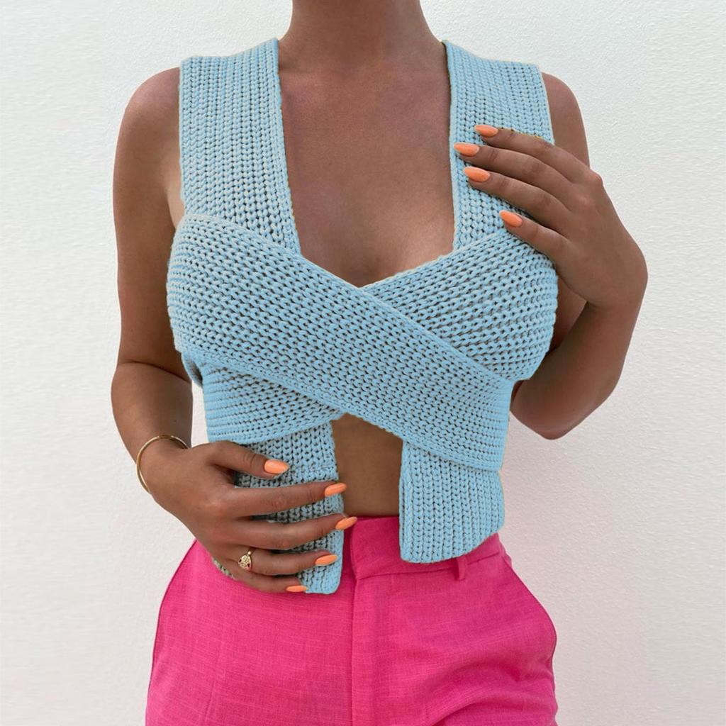 💰Kjøp Women Sweater Vest Hollow Out 
