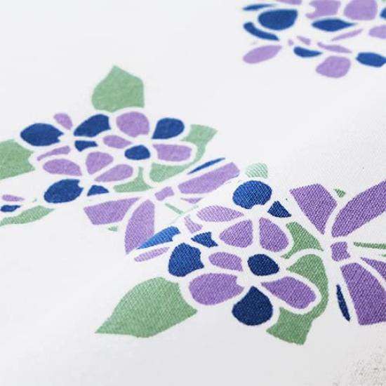 Dyeing Anbo Hand Towel Bouquet Authentic Dyed Cotton Tokuoka Made in Japan 35cm x 100cm "Violet White" 100%