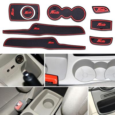 7 Stücke Auto Innentür Tor Slot Staubdicht Pad Cup Matten für Ford Fiesta 09-14