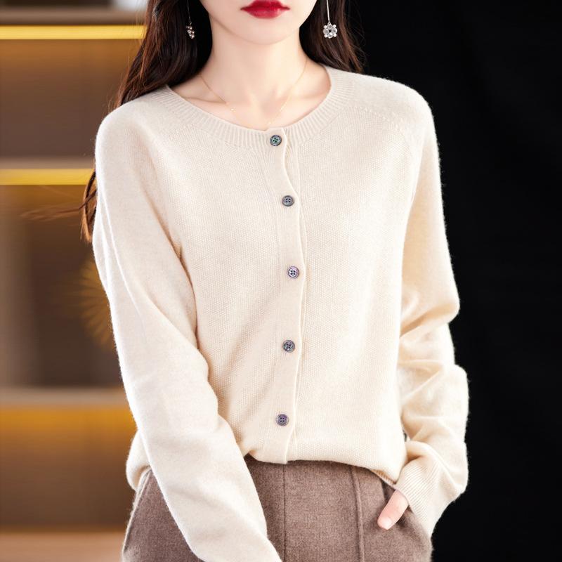 

Весенний новый кардиган с игольчатым узором из османтуса, женский трикотажный базовый топ-жакет с длинными рукавами S