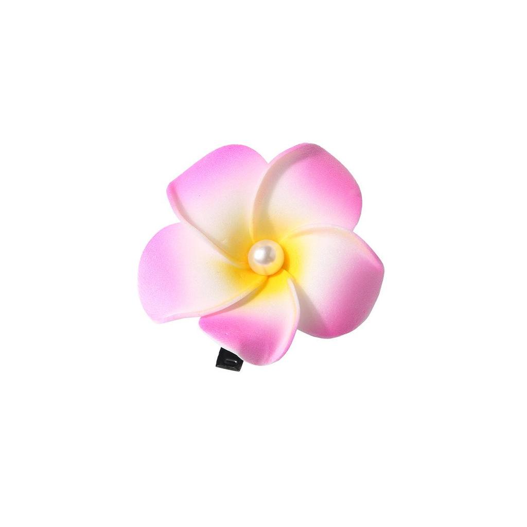 Handcrafted Floral Hair Clip for Beach Vacations - Updo Side Clip with Duckbill Design