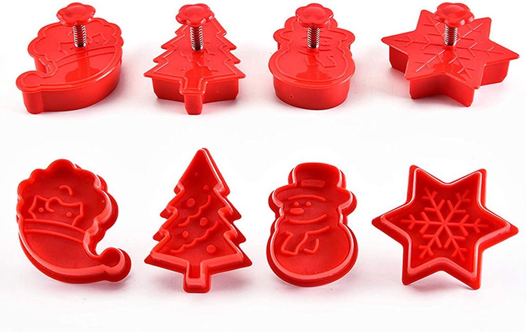 Wycinarka Z Tłoczkiem  Christmas Theme  Wykrawacz Foremka 4Szt