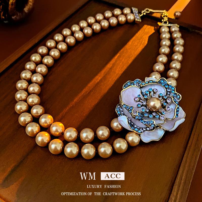 

Винтажное роскошное колье-подвеска в виде капли с бриллиантом для женщин - Придворный стиль, высококлассный ретро-дизайн