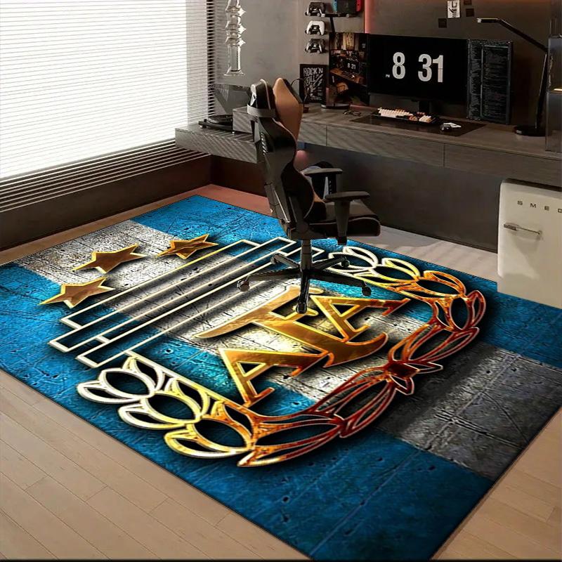 Argentina Football club Printed Office Carpet Chair Cushion  Entryway Rug, Rugs for Living Room, Bedroom Christmas gifts