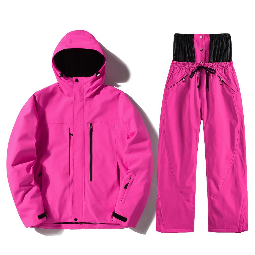 Men's and Women's Ski Suit Outdoor Winter Warm Snowboard Suit Waterproof Windproof Skiing Jacket and Pants Set Oversize Breathable Insulated Snow Suit