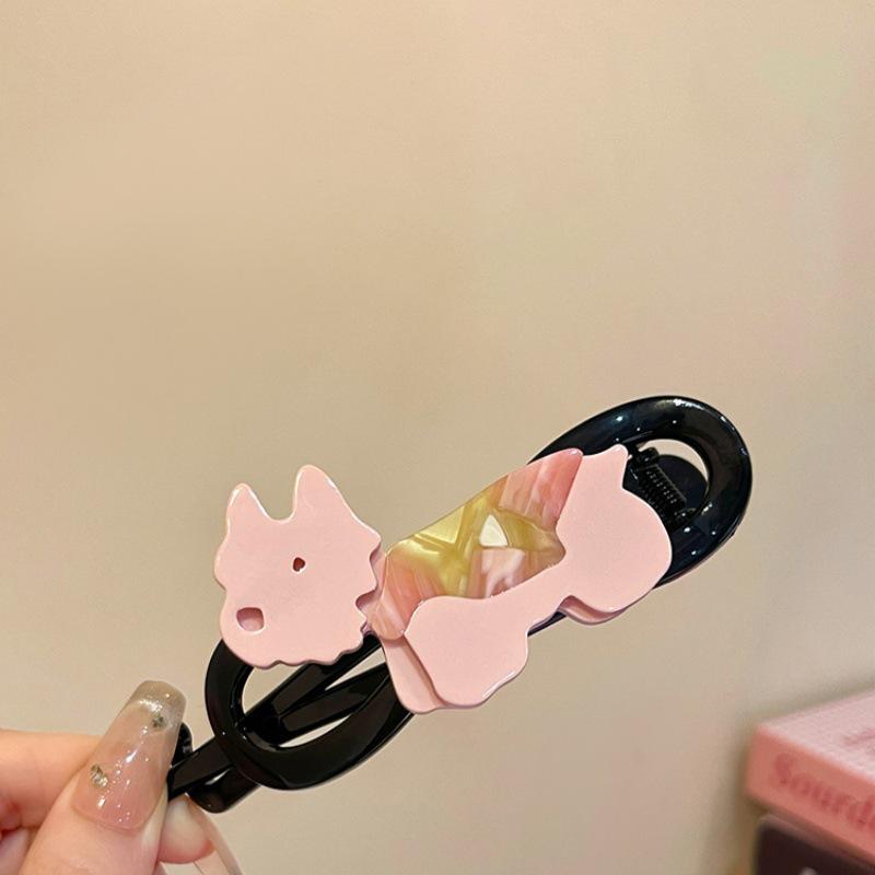 

Charming Cat Cartoon Hair Twister Clip - Stylish Women s Updo Accessory