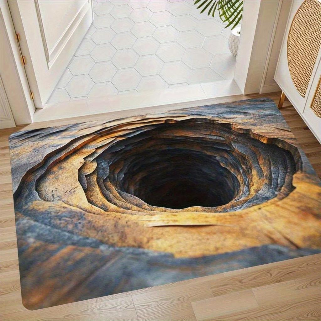 3D Visual Floor Mat Dirt Resistant and Wear-resistant Door Mat Bathroom Absorbent and Non Slip Foot Mat