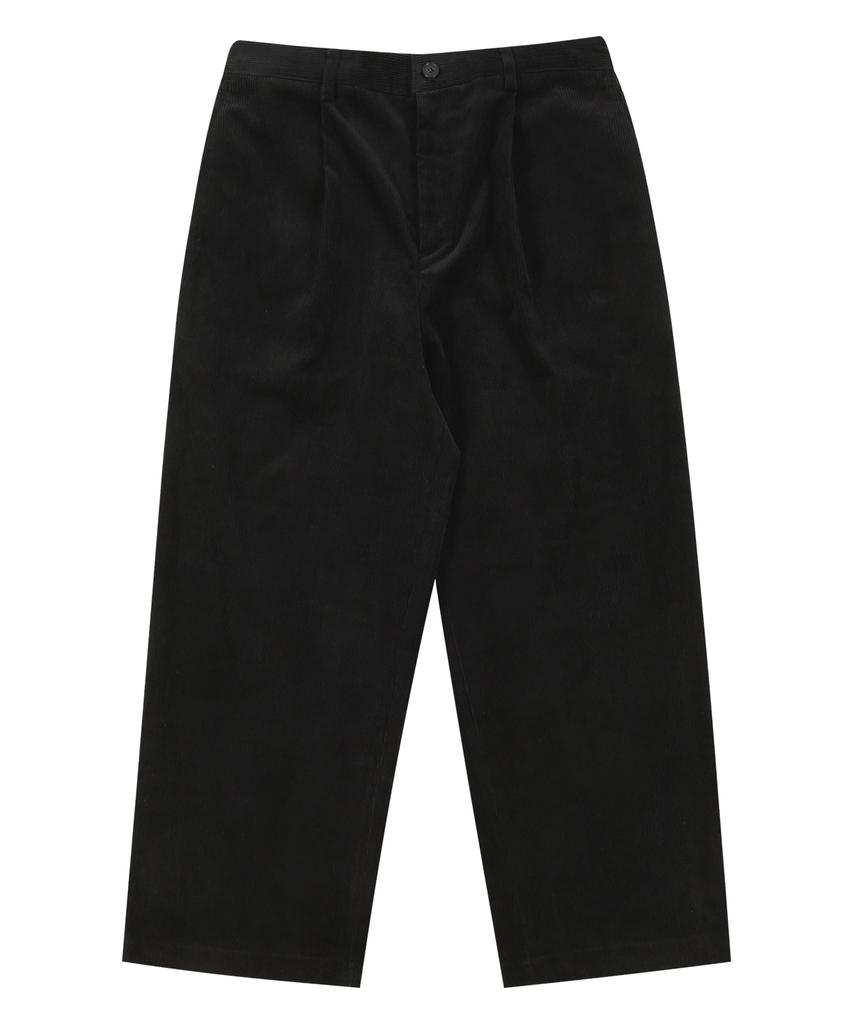 PRAIRIE Corduroy Wide Slacks (Black)