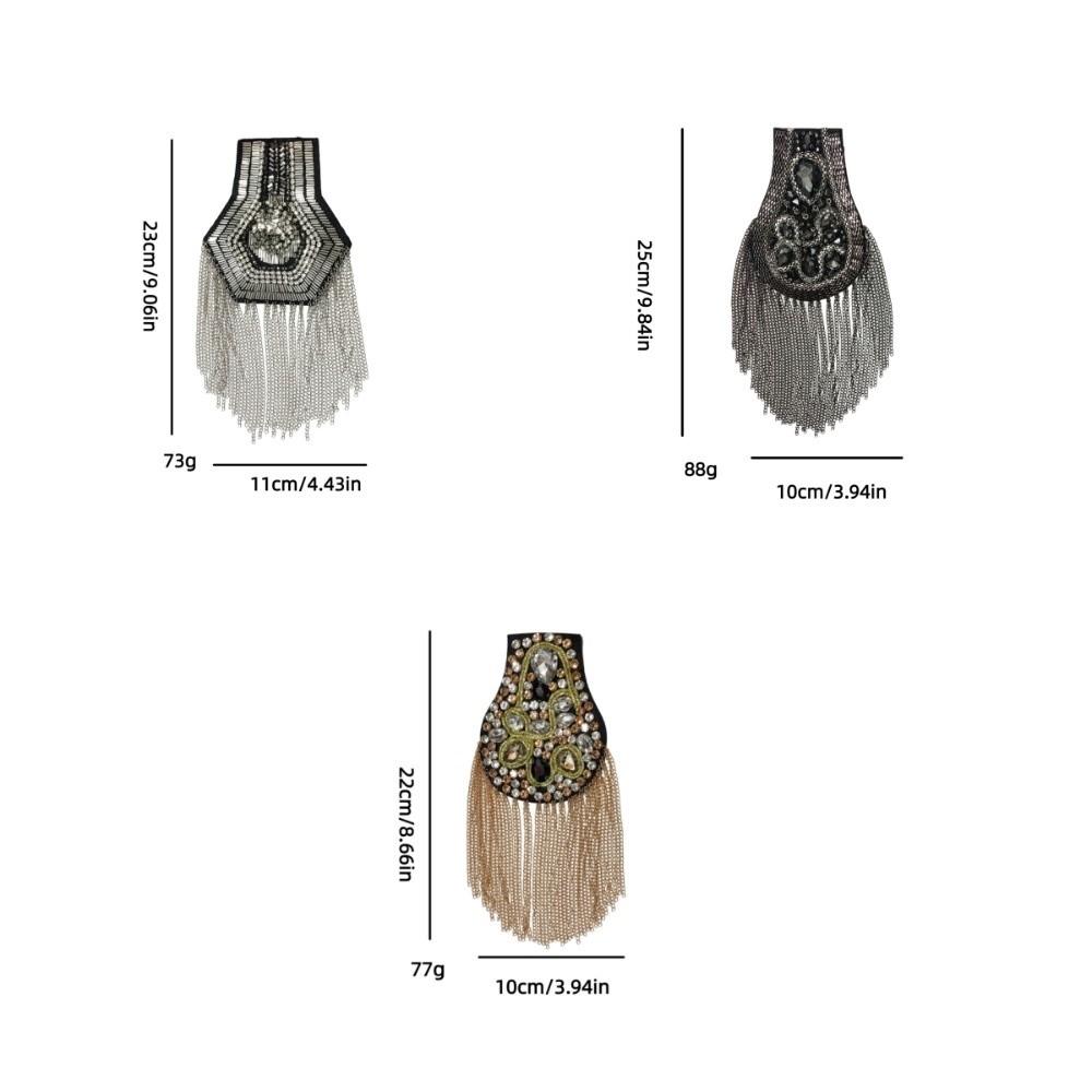 Decorative Tassel Epaulettes Rhinestone Shoulder Mark Shoulder Board Theatrical Cosplay