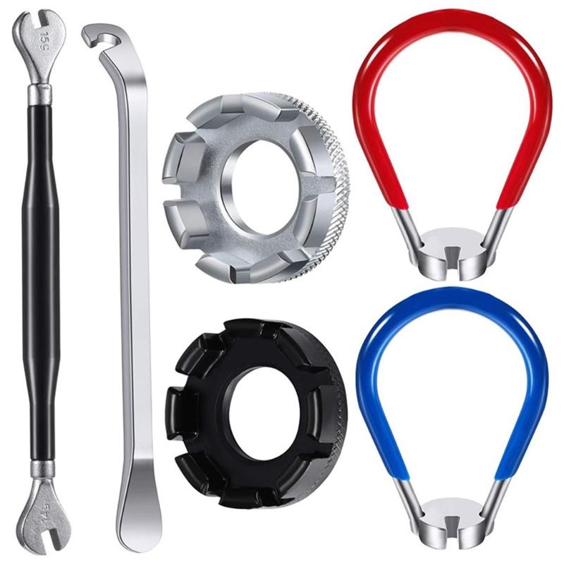 Bicycles Spoke Wrench Portable Bike Spoke Adjustment Tool Tire Lever Cycling Pocket Tool Bicycles Rims Truing Tool