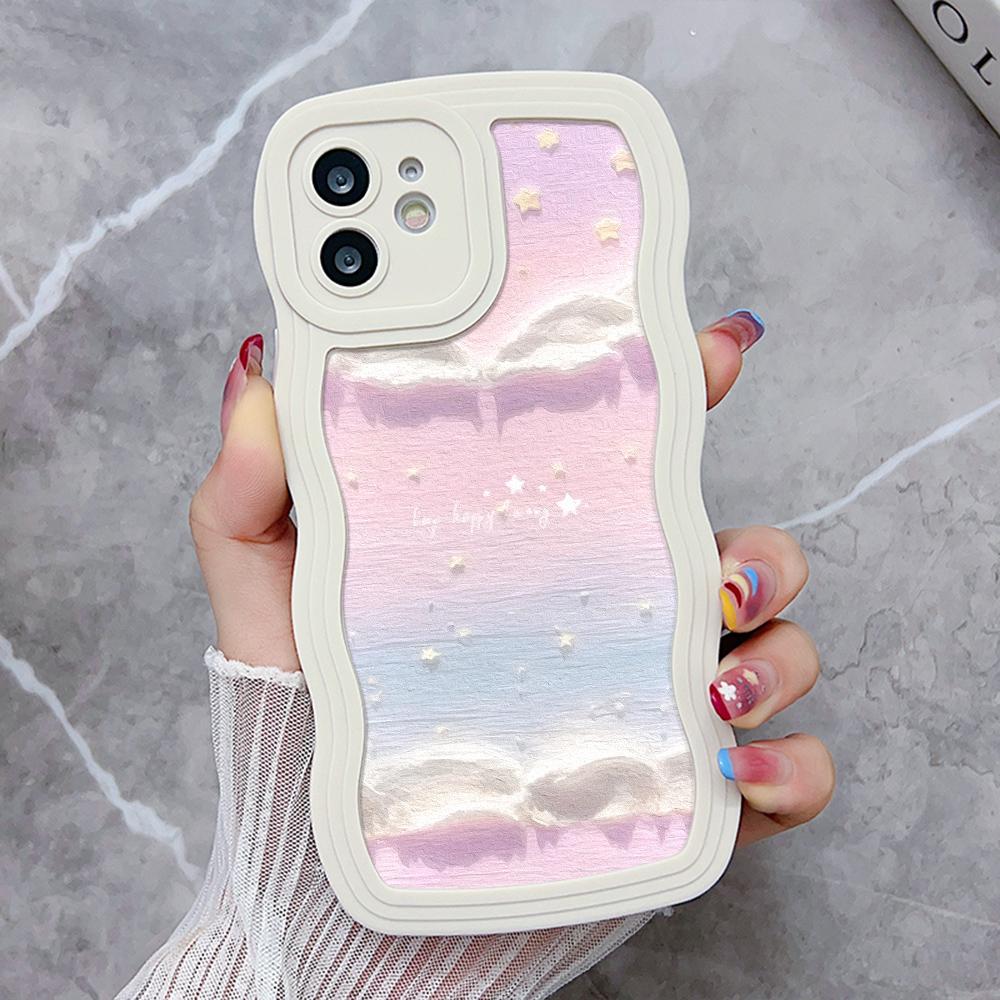 Silicone Phone Case For iPhone 11 6s SE 2020 16 7 8 Plus 13 15 14 Pro Max 12 XR Wave Shockproof Soft Love Heart Cover Funda