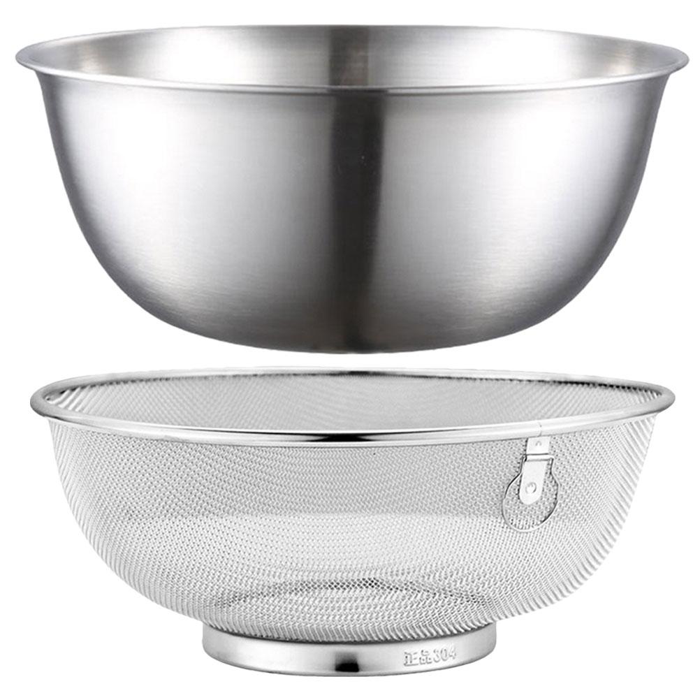 

2 шт. Нержавеющая сталь сливная корзина кухонный тазик для мытья риса артефакт фруктовый фильтр бытовой сито пищевой дуршлаг серебряный